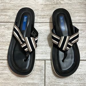 Keds Striped Ribbon Sandals-Size 7M